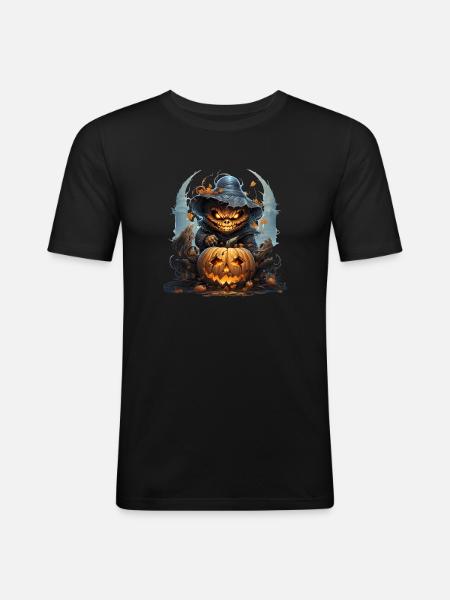 Pumpkin - Men's Slim Fit T-Shirt - black