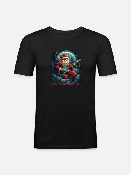 Joyeux Noël - T-shirt près du corps Homme - noir