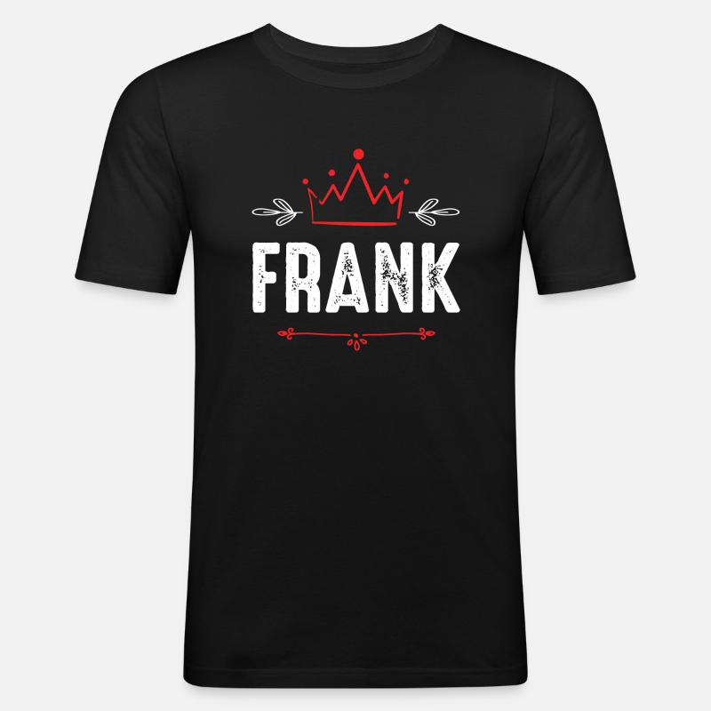 Frank - Männer Slim Fit T-Shirt - Schwarz