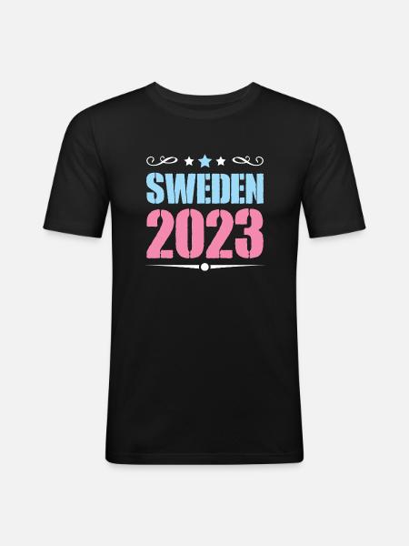 Suède 2023 - T-shirt près du corps Homme - noir