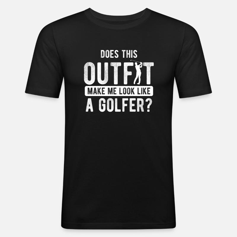 Golfplatz zum Golfen Golf - Männer Slim Fit T-Shirt - Schwarz