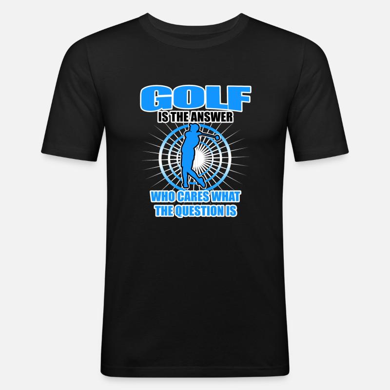 Golf Geschenk - Männer Slim Fit T-Shirt - Schwarz