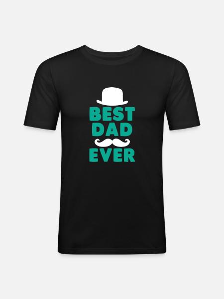 Fars dag gave Fars bedste far hele tiden - Herre Slim Fit T-Shirt - sort
