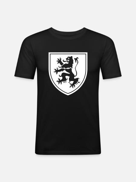 Lion chablais - Men's Slim Fit T-Shirt - black