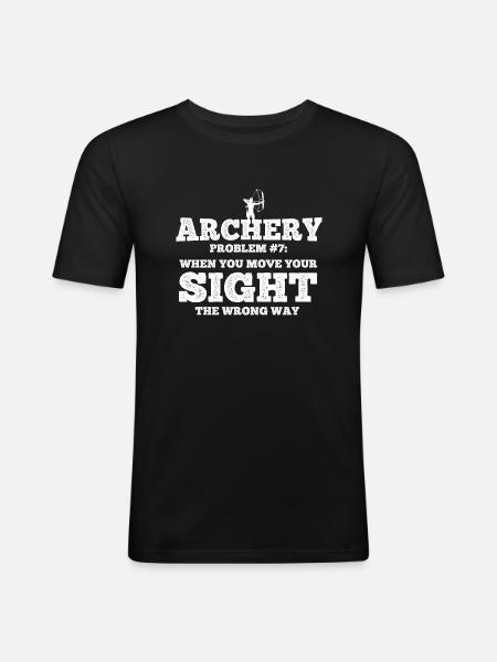 Bogenschießen Archery - Männer Slim Fit T-Shirt - Schwarz