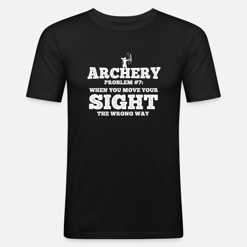Bogenschießen Archery - Männer Slim Fit T-Shirt - Schwarz