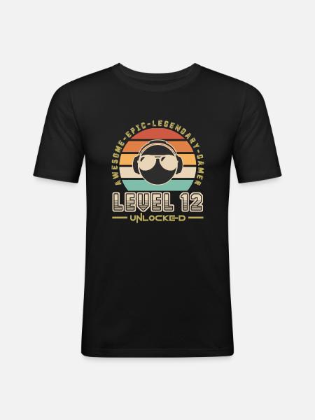 Level 12 - Men's Slim Fit T-Shirt - black