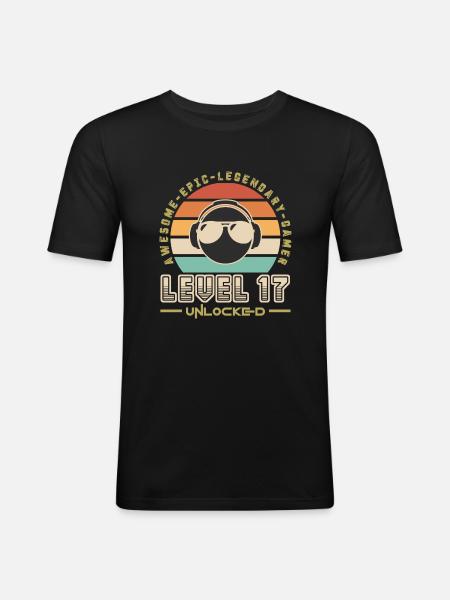 Level 17 - Men's Slim Fit T-Shirt - black