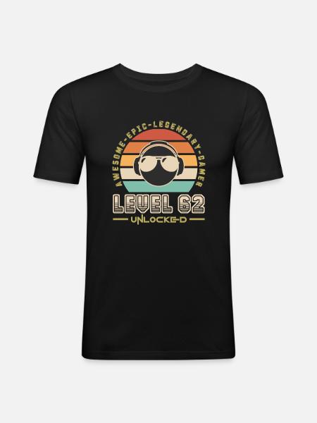 Level 62 - Men's Slim Fit T-Shirt - black