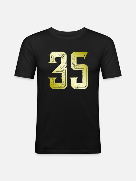 Symbole numérique 35 - T-shirt près du corps Homme - noir