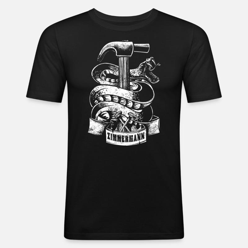 Zimmermann - Männer Slim Fit T-Shirt - Schwarz
