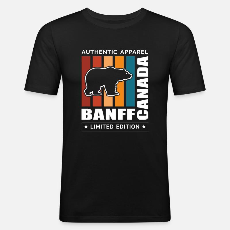 Banff - Männer Slim Fit T-Shirt - Schwarz