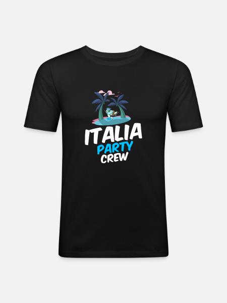 Italia Party Crew - Men's Slim Fit T-Shirt - black