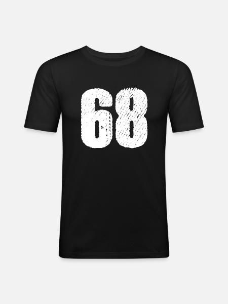68 number jersey - Men's Slim Fit T-Shirt - black
