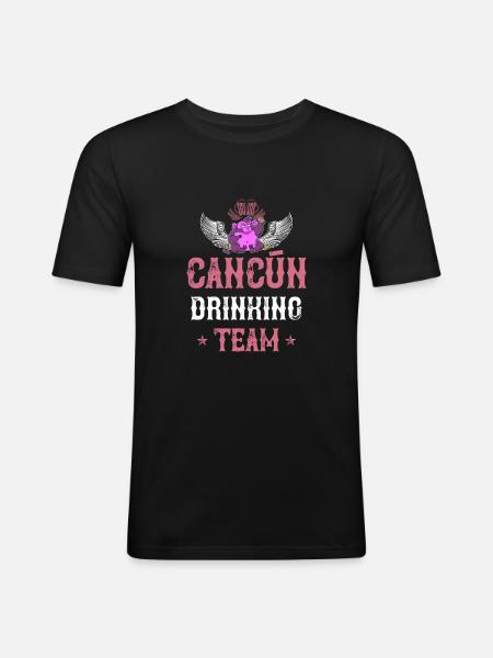 Cancun Drinking Team - Men's Slim Fit T-Shirt - black