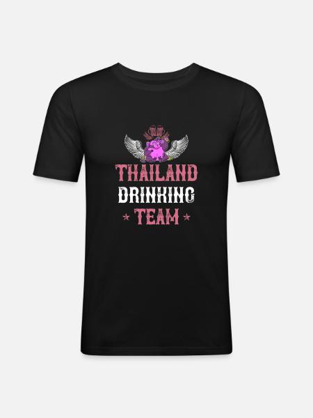 Thailand Drinking Team - Men's Slim Fit T-Shirt - black