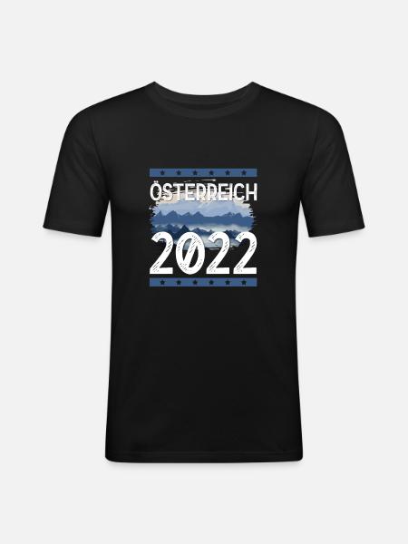 Austria 2022 - Men's Slim Fit T-Shirt - black