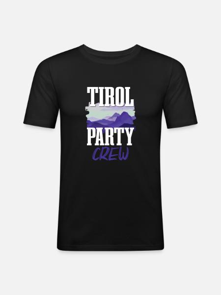 Tirol Party Crew - Men's Slim Fit T-Shirt - black