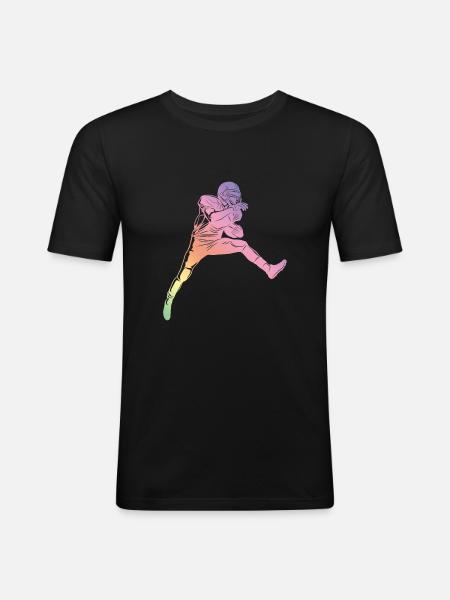 Football Silhouette - Men's Slim Fit T-Shirt - black