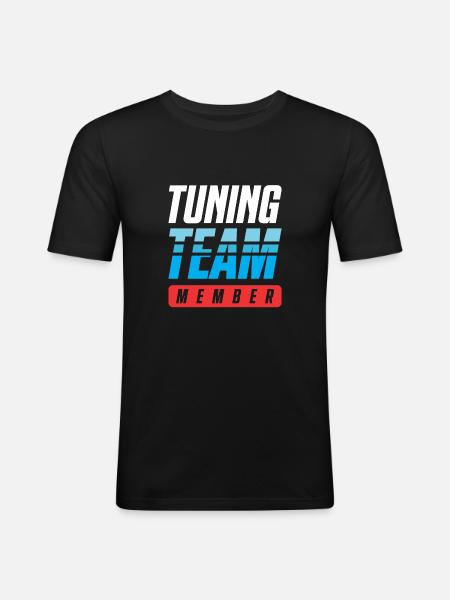 Tuning Team - Männer Slim Fit T-Shirt - Schwarz