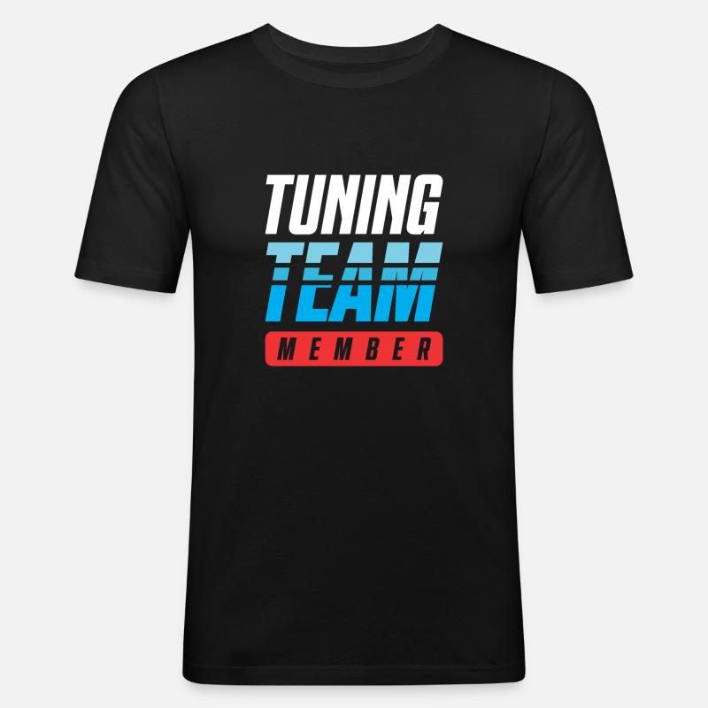 Tuning Team - Männer Slim Fit T-Shirt - Schwarz