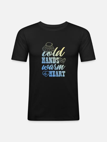 Frost winter - Men's Slim Fit T-Shirt - black