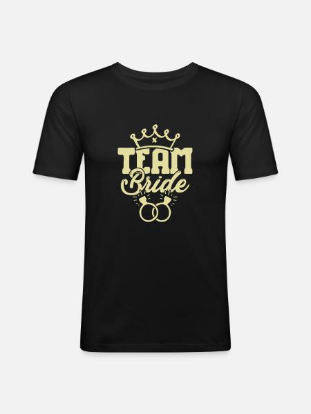 Team Bride - Men's Slim Fit T-Shirt - black