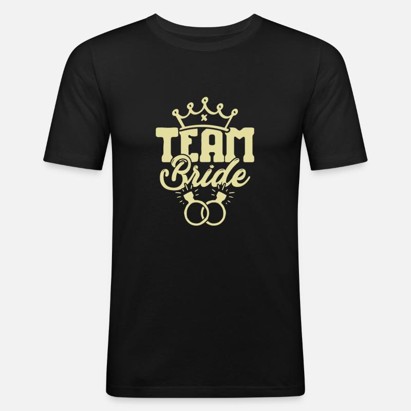Team Bride - Männer Slim Fit T-Shirt - Schwarz
