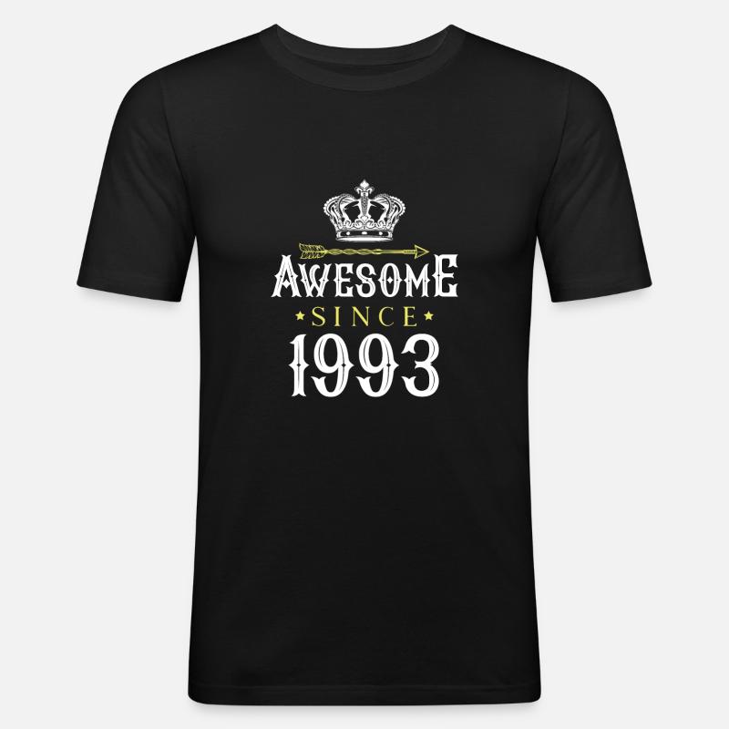1993 awesome since - Männer Slim Fit T-Shirt - Schwarz