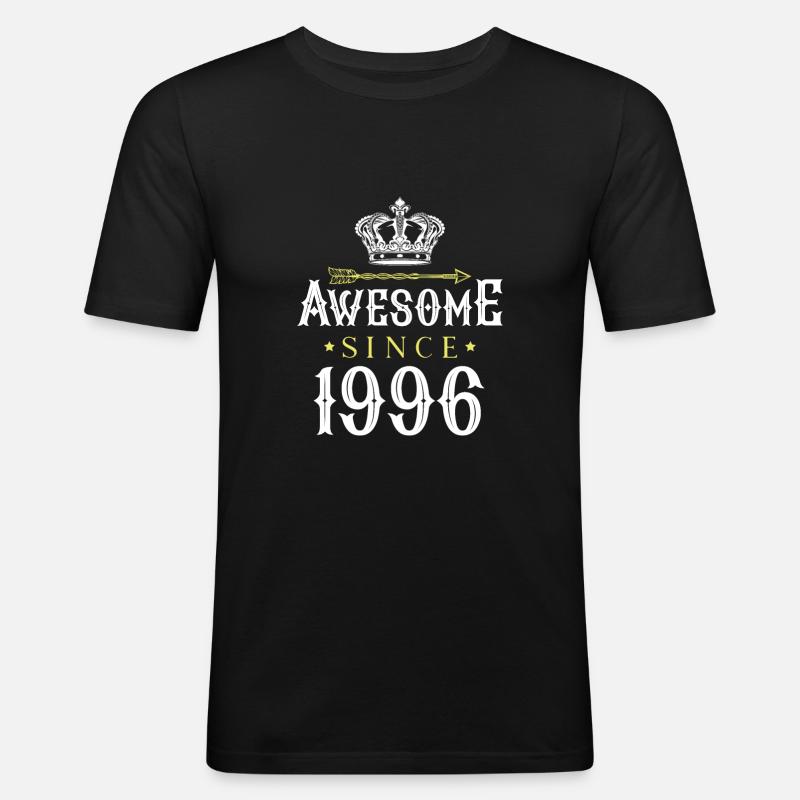 1996 awesome since - Männer Slim Fit T-Shirt - Schwarz