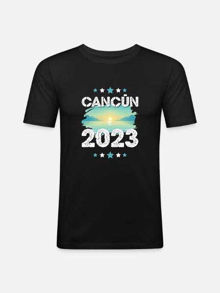 Cancun 2023 - Men's Slim Fit T-Shirt - black