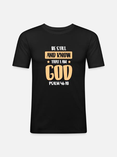 God Bible - Men's Slim Fit T-Shirt - black