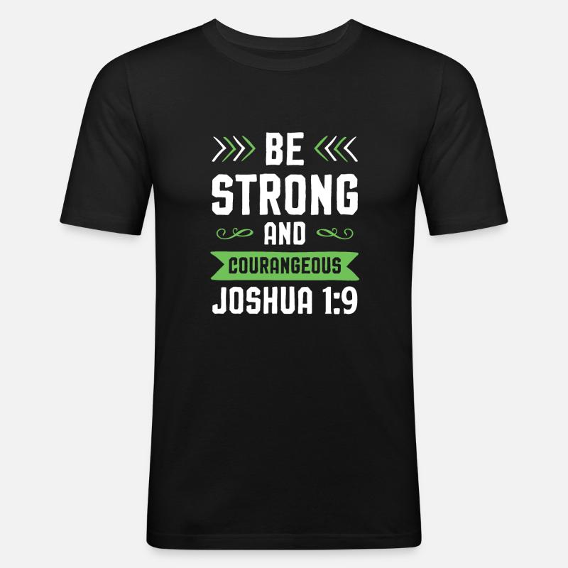 bibel verse - Männer Slim Fit T-Shirt - Schwarz