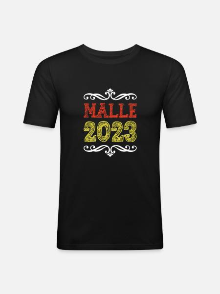 Malle 2023 - Men's Slim Fit T-Shirt - black