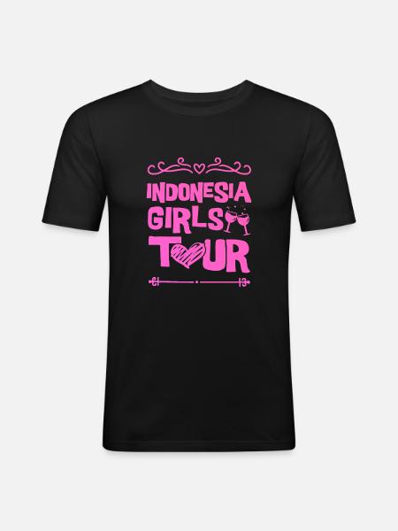 Indonesia Party Team - Men's Slim Fit T-Shirt - black