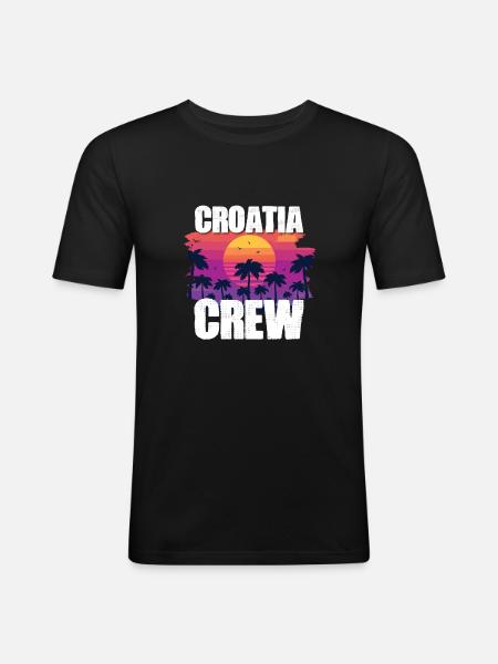 Croatia Holidays - Men's Slim Fit T-Shirt - black