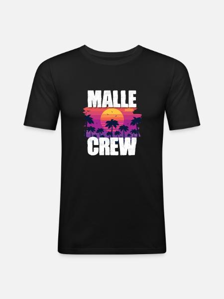 Malle Holidays - Men's Slim Fit T-Shirt - black