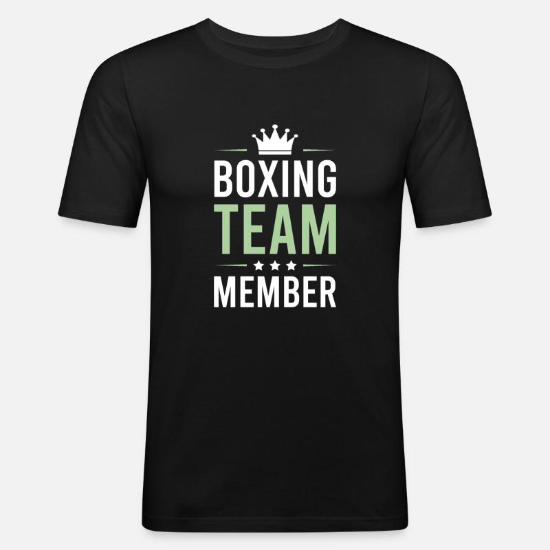 Boxing Team - Männer Slim Fit T-Shirt - Schwarz