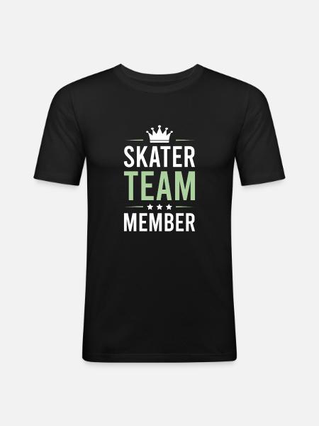 Skater Team - Men's Slim Fit T-Shirt - black