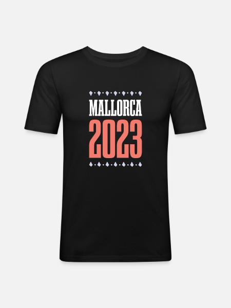 Mallorca 2023 - Men's Slim Fit T-Shirt - black