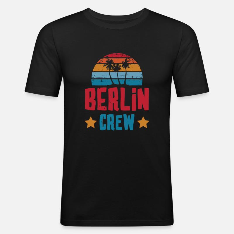 Berlin Crew - Men's Slim Fit T-Shirt - black