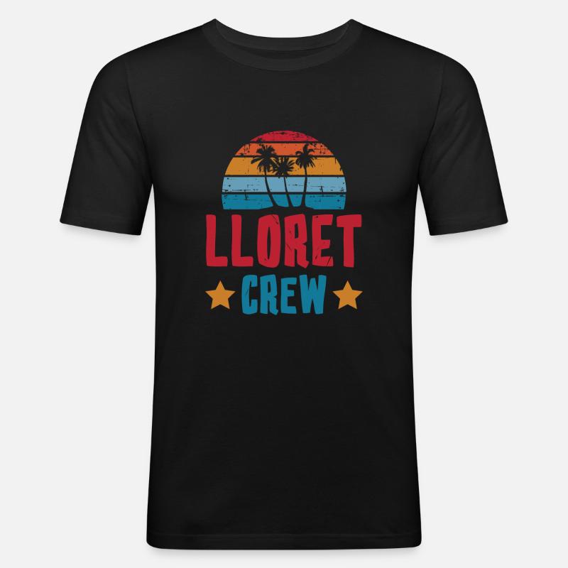 Lloret De Mar Crew - Männer Slim Fit T-Shirt - Schwarz