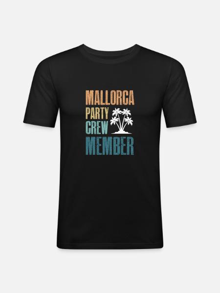 Mallorca Party Crew - Men's Slim Fit T-Shirt - black