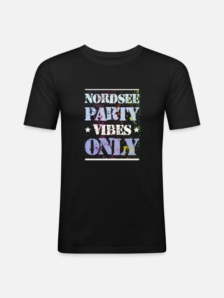 North Sea Party Vibes - Men's Slim Fit T-Shirt - black
