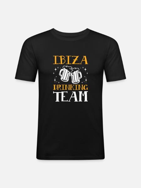 Ibiza Drinking Team - Men's Slim Fit T-Shirt - black