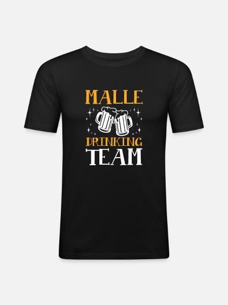 Malle Drinking Team - Men's Slim Fit T-Shirt - black