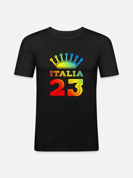 Italia 23 Jersey 2023 - Men's Slim Fit T-Shirt - black