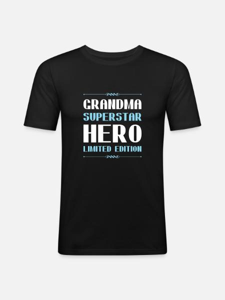 Grandma Limited Edition Saying - Men's Slim Fit T-Shirt - black