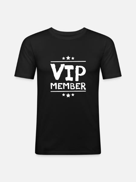 Membre VIP - T-shirt près du corps Homme - noir