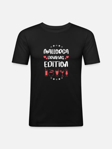 Mallorca Drinking Team - Men's Slim Fit T-Shirt - black